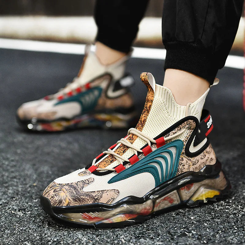 Men Shoes Designer Casual Male Chunky Sneakers Height Increasing Walking Platform Shoes for Men Jogging Zapatillas Hombre