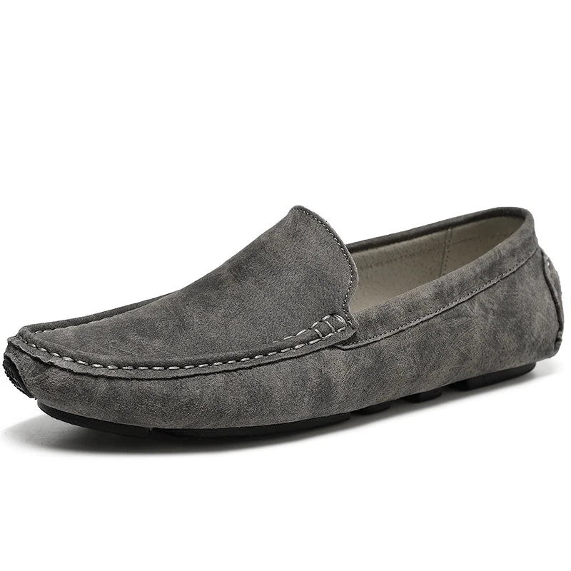 Men's Loafers Driving Shoes Gommino Penny Loafer Flats Leather Cotton Padded Warm Winter Moccasins Low-top Slip on Light Weight