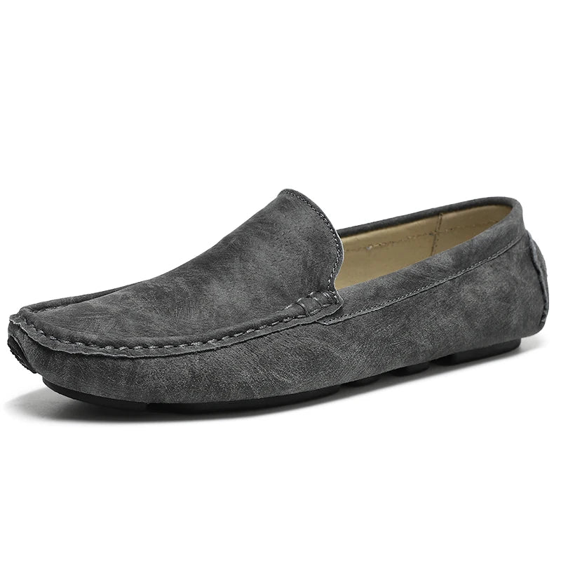 Men's Loafers Driving Shoes Gommino Penny Loafer Flats Leather Cotton Padded Warm Winter Moccasins Low-top Slip on Light Weight