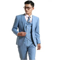 LL033 Costume Homme Tailor Made Light Blue Wedding Suit Male Slim Fit Suits for Men 3 Pieces (Jacket+Pants+Vest) Men Suit