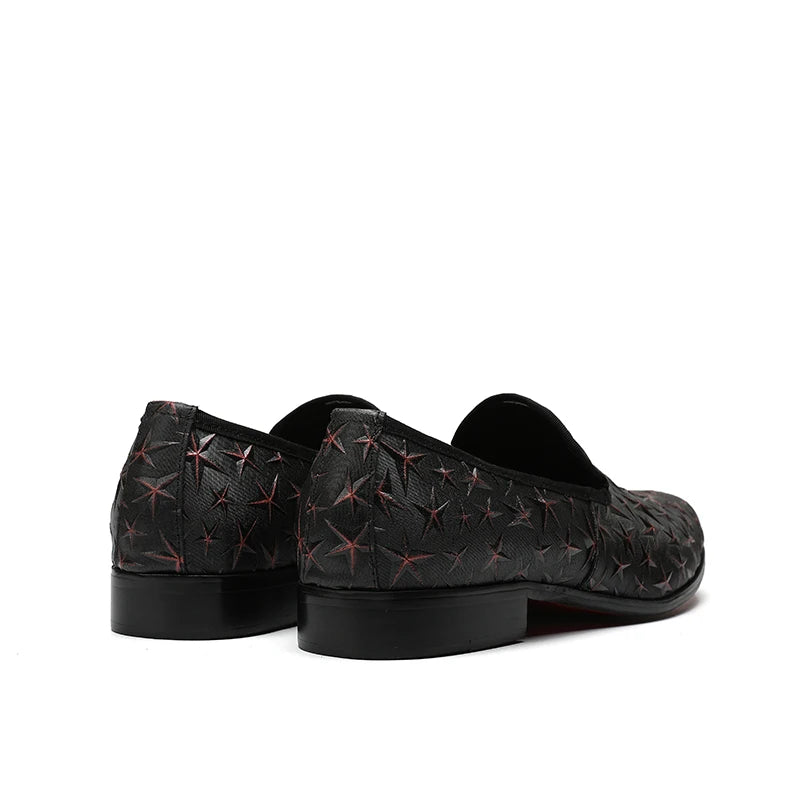 NA161 Black Star Men Shoes Luxury Brand Leather Casual Oxfords Shoes Men Loafers Moccasins Italian Shoes for Men Flats