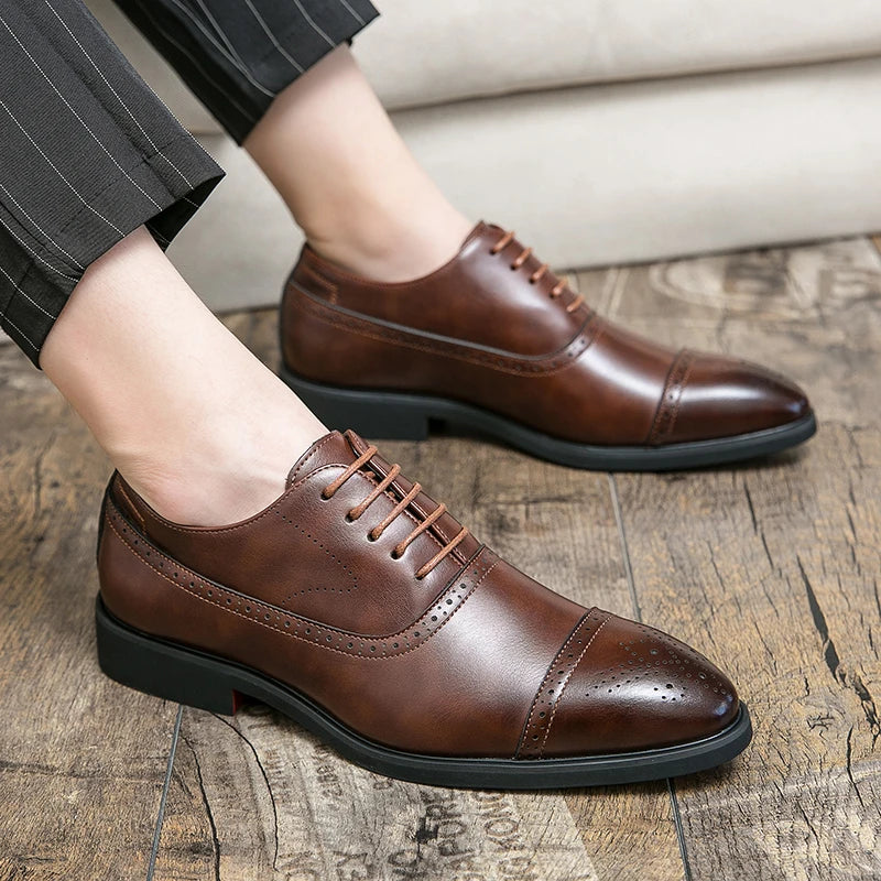 Large Size 47 48 Point Toe Lace up Dress Shoes Oxfords Durable Red Bottoms for Men Shoes