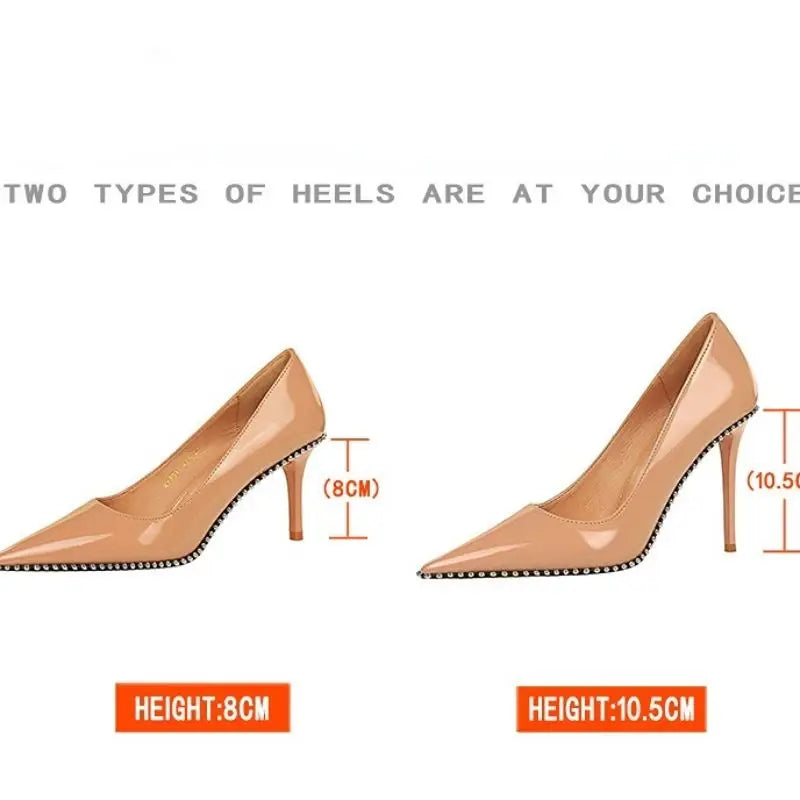 Brand Logo Custom Western Style High Quality Elegant Formal Dress Shoes Women 10cm High Heel Pumps Shoes