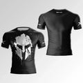 3D Print Warrior Helmet Workout T-Shirt Funny Gym Shirts High Quality Milk Fiber Men's Short Sleeves Muscle Man Tough Guy Tshirt