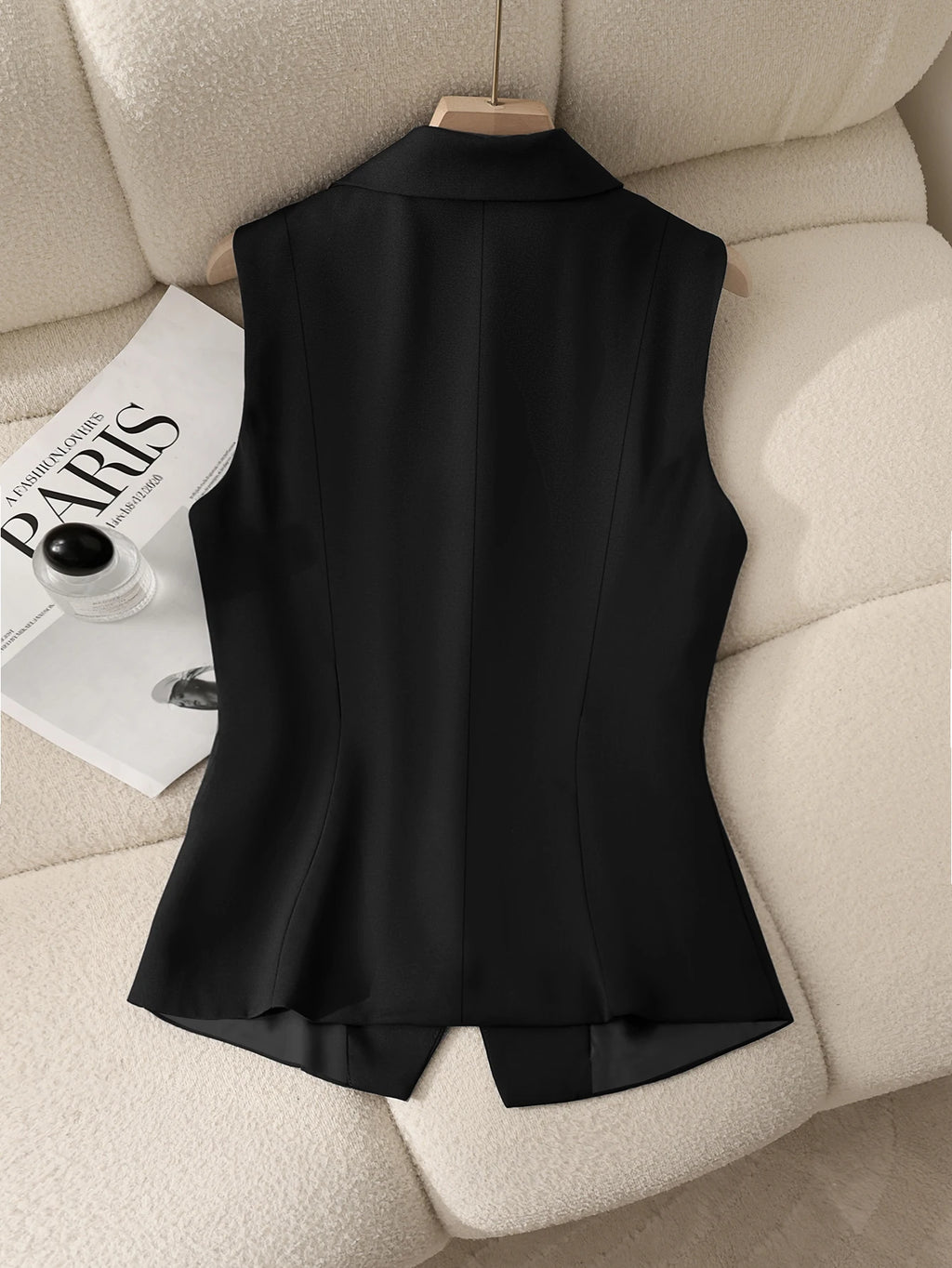 Women's Suit Vest Formal Waistcoat Slim Fit Sleeveless Blazer Jacket for Office Business Work Professional Attire Elegant Top